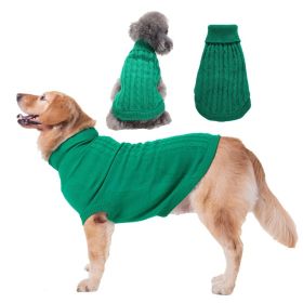 Dog Sweater Warm Pet Sweater Dog Sweaters for Small Dogs Medium Dogs Large Dogs Cute Knitted Classic Clothes Coat for Dog Puppy (Color: Green, size: small)