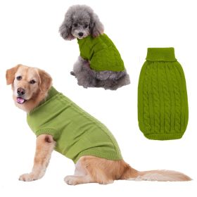 Dog Sweater Warm Pet Sweater Dog Sweaters for Small Dogs Medium Dogs Large Dogs Cute Knitted Classic Clothes Coat for Dog Puppy (Color: FRUIT GREEN, size: small)