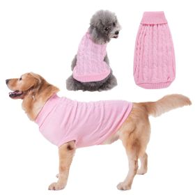 Dog Sweater Warm Pet Sweater Dog Sweaters for Small Dogs Medium Dogs Large Dogs Cute Knitted Classic Clothes Coat for Dog Puppy (Color: Pink, size: X-Large)