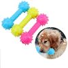 New Rubber Dog Toy with Thorn Bone Rubber Molar Teeth Pet Toy Dog bite Resistant Molar Training Dog Toys for Small Dogs