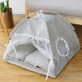 Washable Pet Puppy Kennel Dog Cat Tent, Pet Tent Bed, Pet Teepee Dog Cat Bed with Canopy, Pet Bed, Portable Foldable Durable Pet Tent (size: Xl)