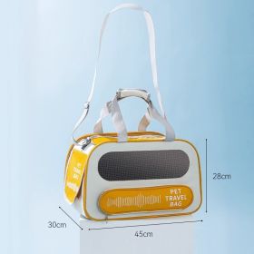 Pet Carrier Bag Soft Sided Collapsible Portable PET Travel Carrier Bag Pet Carrier For Dogs Cats Airline Approved Carrier Soft Sided, Collapsible Trav (Color: Yellow)