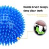 Pet Dog Toys Cat Puppy Sounding Toy Polka Squeaky Tooth Cleaning Ball TPR Training Pet Teeth Chewing Toy Thorn Balls Accessories