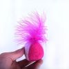 1 Pcs Pet Cat Bell Toy Plush Ball Plus Feather Shuttlecock Throwing Toy Funny Pet Dog Cat Interactive Toy