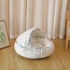 New Style Pet Cat Bed Dog Bed Round Plush Warm Cat's House Soft Long Plush Best Pet Bed Dogs For Cats Nest 2 In 1 Cat Accessorie